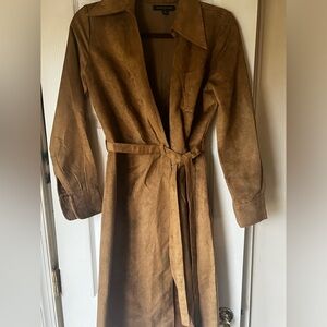 Banana republic brown suede jacket dress size 0